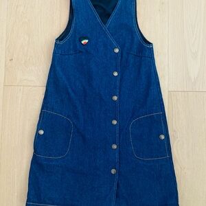 NWOT Hundred Pieces 12Y Denim Lined Vneck Dress
